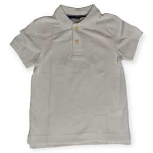 ⭐ The Children's Place Polo Shirt XS 4 White Boys School Uniform New